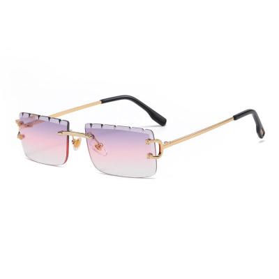 China New Fashion Sun Glasses Personality Square Diamond Cut Sunglasses Fashion Ins Wind Sunglasses for sale