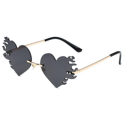 China High Quality Fashion Love Flame Frameless Halloween Sunglasses I Jump Sunglasses for sale