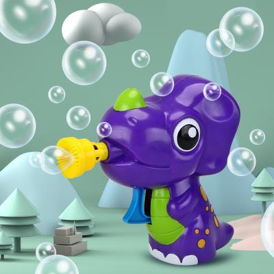 China Rubbing Bubble Dinosaur Bubble Gun Blowing Toy for Kids Dive and Blow Bubble Blower Set for Party Activity Soap Bubble Toy for sale