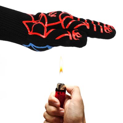 China Reliable Quality Silicone Heat Resistant Slip Resistant Silicone Grill BBQ Heat Resistant Gloves For Cooking for sale