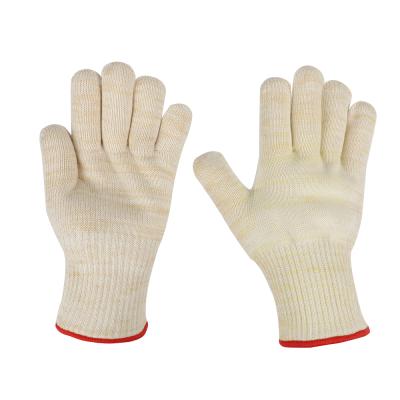 China Heat Protect Up To 250C (482F) Aramid Top Rated Flame Retardant Microwave Heat Resistant Gloves With Fingers for sale