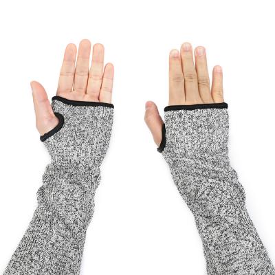 China Anti-Cut Anti Cut Knitted Protective Safety Long Cut Resistant Sleeves For Arms for sale