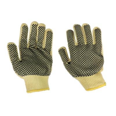 China Industrial Work Heat And Flame Aramid Knit Industrial PVC Cut Resistant Gloves for sale