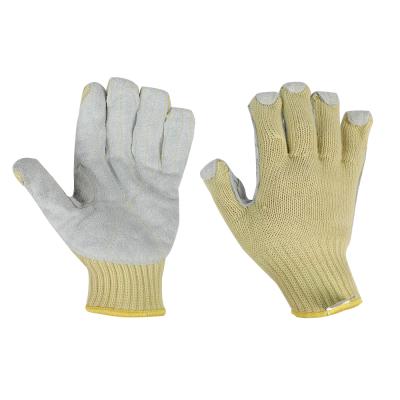 China Industry Safety Level 4 Palm Dipped Furnace Glass Work Cut Resistant Gloves For Worker for sale