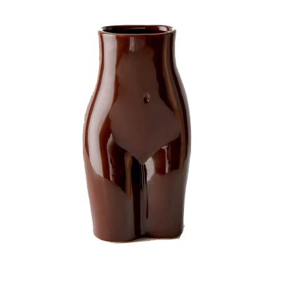 China Nordic Minimalist Modern Ceramic Vases Art Ceramic Vase Female Form Women Body Shaped Vase Human Body For Home Decoration for sale