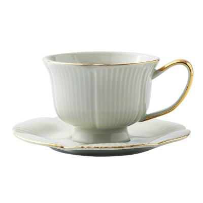 China Sustainable Creative European Style Coffee Cup With Saucer Coffee Mugs Dish Tea Water Cups for sale