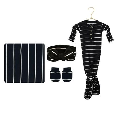 China Anti-Static Black And White Stripe Wrap Baby Wrap Bundle Rayon Jersey Knit Wrap for sale