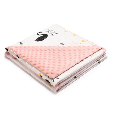 China 100%cotton Anti-Static Front Minky Baby Blanket Receiving Blankets Baby Gift 31