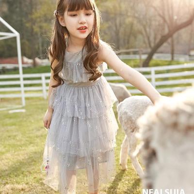 China Washable girls dress super fairy shaggy gauze skirt new summer western children's long skirt princess dress for sale