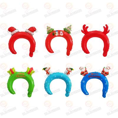 China Gift Toy BLN Balloon Factory Merry Christmas Headband Foil Balloon Snowman Santa Hat Gift For Kids Toy Christmas Party Decoration for sale