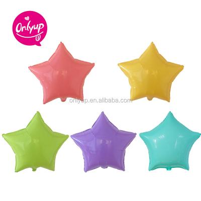 China Gift Toy ONLYUP Foil Balloon Factory Directly 18 Inch Macaron Star Shape Inflate Foil Helium Balloon Globo De estrella globos cromados for sale