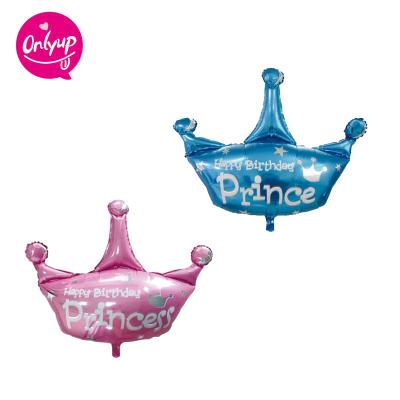 China Gift BLN toy balloon little prince or princess wholesale crown balloon birthday party decoration Foil Balloon for sale