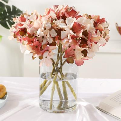 China Fashional Artificial Flowers Good Quality Table Decorative Cheap Vintage Silk Hydrangea for sale