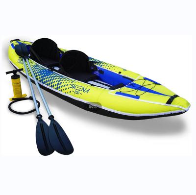 China Factory High Strength CE Inflatable Kayak Canoe Paddle Fishing Sit On Top Sea Ocean Whitewater Drop Stitch Kayak Inflatable for sale