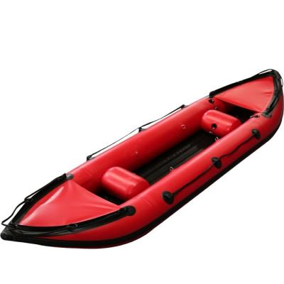 China 14.1ft Inflatable Boat Kayak 2 People Relaxing Inflatable Canoe Fishing Poonton Inflatable Boat for sale