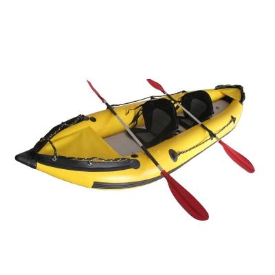 China New Design Relaxing Inflatable Fishing Racing Kayak Inflatable Rubber Kayak for sale