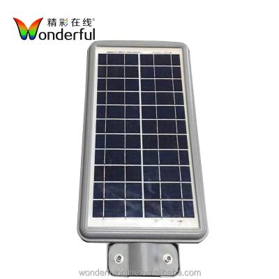 China ROAD Wuxi wonderful IP66 6w 8w 10w 15w 20w integrated all in one solar led street light for sale