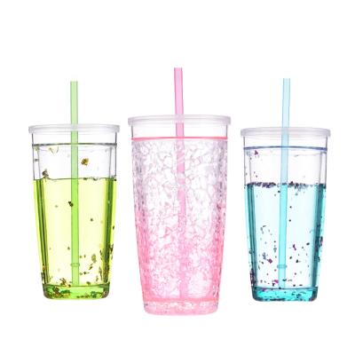 China Wholesale 18 Ounce LFGB Minimalist High Quality Wall Double Audit Plastic Gift Promotion Freezer Tumbler for sale