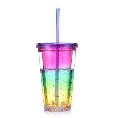 China 2022 Contemporary High Quality Customized Design Printing Wall Freeze Double Freezer Frosty Straw Tumbler for sale