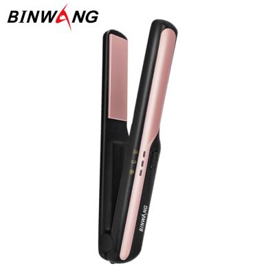 China Mini Car Travel USB Rechargeable Flat Iron with Ceramic Dishes Portable Cordless Hair Straightener for sale