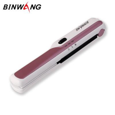 China Hotel Battery Operated Travel Hair Straightener Cordless Luxury Hair Curler with High Heat for sale