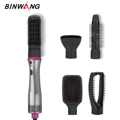 China 5 in 1 facebook instagram multi-fuction popular product 5 in 1 hair dryer brush straightener curler with comb accessories for sale