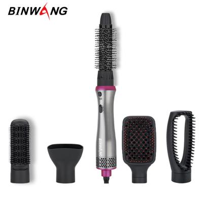 China Hotel Hair Comb Blow Dryer Brush 5 in 1 Hot Airbrush Multi Functional Stage Hair One Styler Volumizer for Drying Straightening Curling for sale