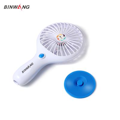 China With Light Mini Hand Fan Battery Charger Custom Electric Fan Rechargeable Led Fan With Led Light for sale