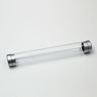 China Custom Recyclable JX-BL300 Logo Printing Cylinder Round Box For Pen Tube Pen Plastic Clear Box for sale