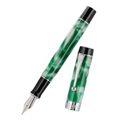 China New JINHAO 100 student pen design green resin fountain pen gift signature calligraphy ink pen for sale