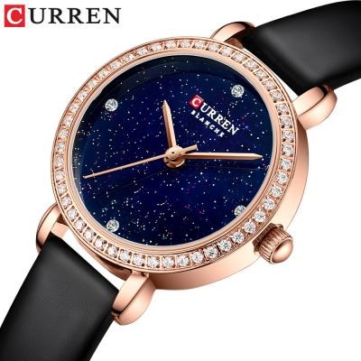 China Water Resistant Curren 9083 Vintage New Diamond Ladies Quartz Watch Small Dial Curren Wristwatches For Women for sale