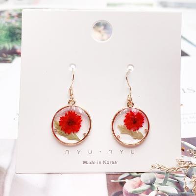 China Real romantic dry pressed sunflowers rose acrylic resin charm pendant jewelry finding DIY necklace, bracelet, earing key chain craft for sale