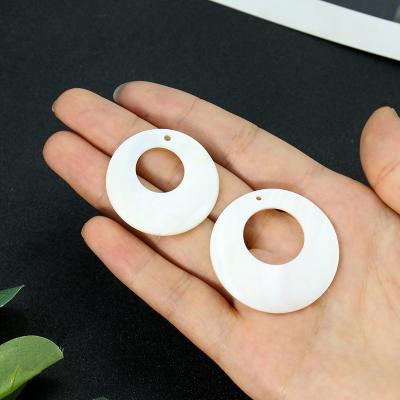 China Wholesale Fashion TRENDY 45mm and 35mm White Shells Jewelry Making Earrings Necklace Accessories for Woman for sale