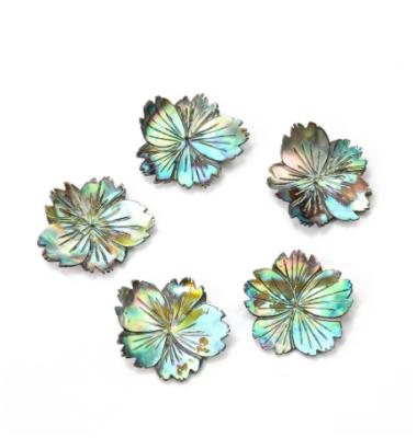 China CLASSIC Natural Shell Shape Shell Charms Jewelry Carved Flower New Zealand Abalone For Earring Necklace Making Accessories for sale