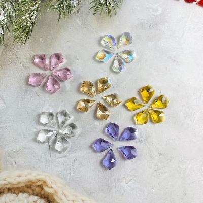 China Necklace All Kinds of Colors Maple Leaf Crystal Prism Pendant for Necklace Jewelry Home Wedding Decor DIY for sale