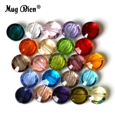 China Garment Accessories China Factory Wholesale Button Shaped 8mm Crystal Beads For Jewelry Making for sale