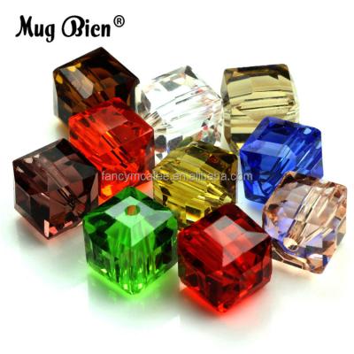 China Garment Accessories Yiwu DIY Glass Square Bead Crystal Beads For Bracelet Necklace for sale