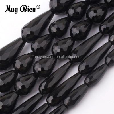 China High Quality Garment Accessories Glass Teardrop Beads Necklace Crystal Black Beads Chandelier DIY Glass Bead For Jewelry Making for sale