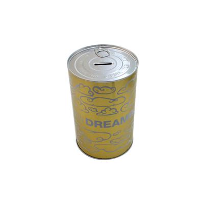 China Food Wholesale China Customized Gold Painting Metal Tin Can With Logo For Food for sale