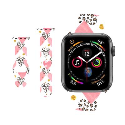 China Fanshion Valentine's Day Heart Love Letters Silicone Watch Band for Apple Watch, Custom Print Straps for Apple Watch Band for sale