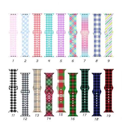 China Fanshion Custom Printed Watch Strap For Apple Watch Band Custom Printed For Apple Watch Silicone Band for sale