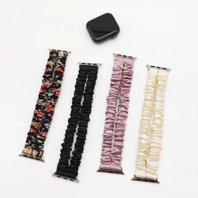 China Fanshion Scrunchie Elastic Watch Band For Apple Watch 41mm Wrist Band Replacement Strap Slim 45mm Narrow Watch Band For iWatch for sale