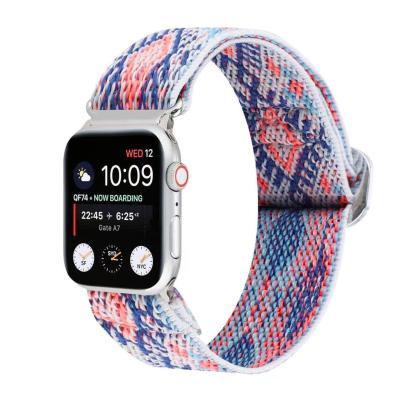 China Fanshion Sport Loop Band For Apple Watch Musilin Print Replacement Nylon Watch Band For Iwatch 6 for sale