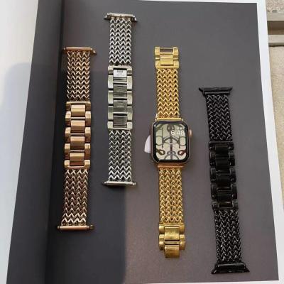 China Fanshion Stainless Steel Strap Strap For Apple Watch Band 41mm 45mm 42mm 38mm for sale