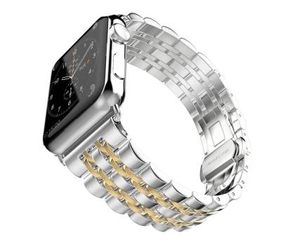 China Fanshion Stainless Steel Watch Strap For Apple Watch Band 38mm 40mm Metal Wristwatch Band for sale