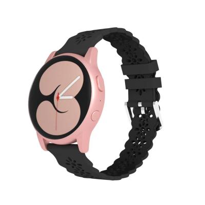 China Fanshion Lace Up Silicone Watch Strap 20mm Compatible Design For Samsung Galaxy Watch 4 40mm 46mm Classic 44mm / Watch 4 42mm for sale