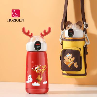 China Hot Selling Stored Good Quality Temperature Control Intelligent Smart Cup 304 Stainless Child Thermos Bottle With Straw for sale