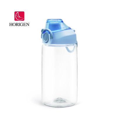 China Wholesale Customized Viable 420ml Water Bottle Tritan Kids School Water Bottles Flip Top Water Bottle Push Button for sale