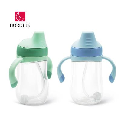 China Wholesale BPA Free Eco-Friendly Sippy Water Baby Tritan Drinking Training Cup With Handle 300ml for sale