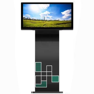 China Free Standing OEM 43 Inch Indoor Floor Stand Android Interactive Kiosk Advertising Display All In One Self Information Inquiry Kiosk for sale